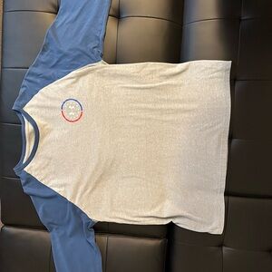 Blue and Gray Heat Gear 3/4 Sleeve